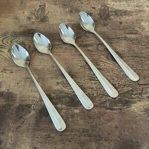 Iced Tea Spoon Utica Royal Bristol Walco 15 Set of 4 Stainless Steel 7 1/4"